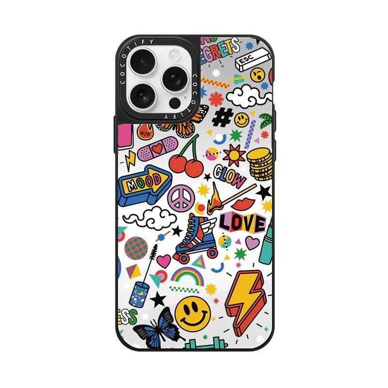 Smiling Mood for Apple 16promax Mobile Phone Case for IPhone15 Mirror 14pro Protective Cover 13 New Style