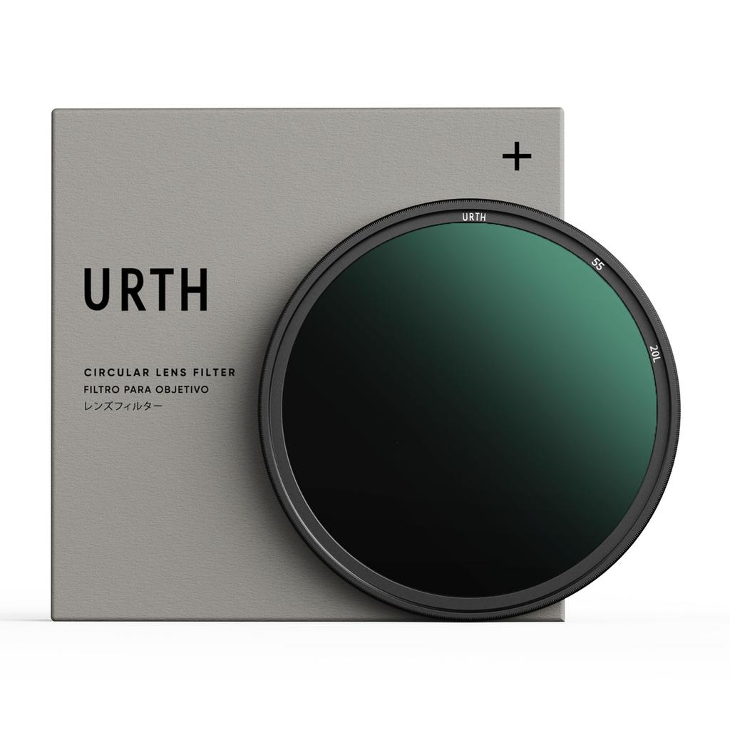 Фильтр Urth 55 мм ND1000 для объектива, 10 стопов, фиксированный фильтр ND, коэффициент пропускания, 20 слоев нанооптического стекла (Плюс+) (Высокий / Покрытие)