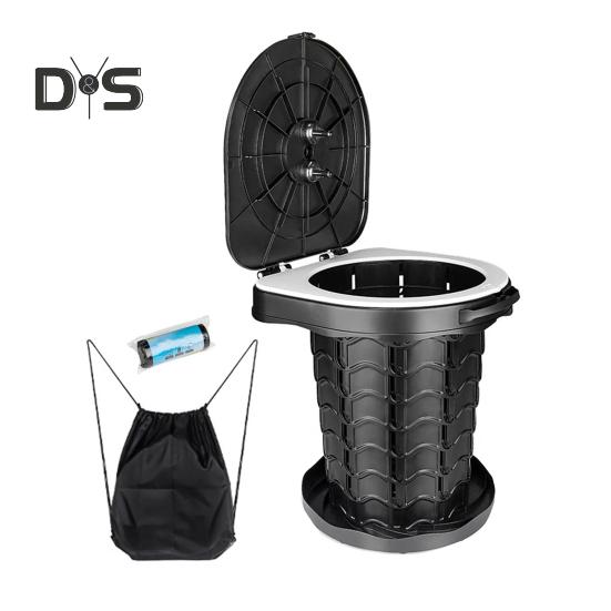 Выдвижной портативный туалет с большой грузоподъемностью, регулируемой высотой, портативный туалет для кемпинга, для использования в чрезвычайных ситуациях