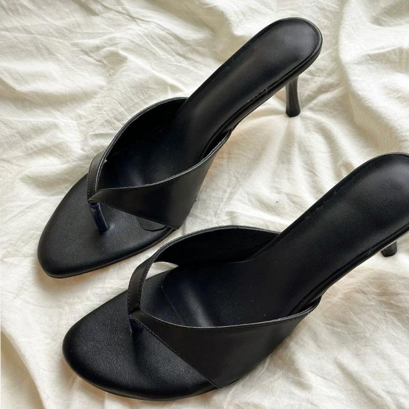 Дизайнерские летние женские шлепанцы с перемычкой для пальца, модные туфли на высоком каблуке для стриптиз-вечеринок