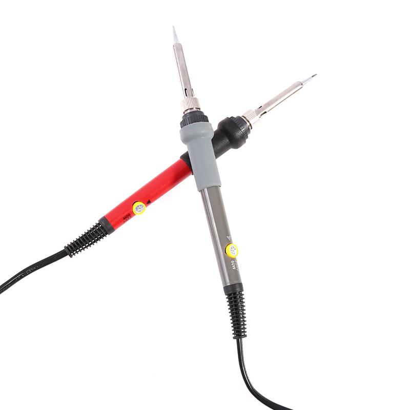 Электрический паяльник с регулируемой температурой, 60 Вт, 220 В, инструменты для ремонта вилок европейского стандарта