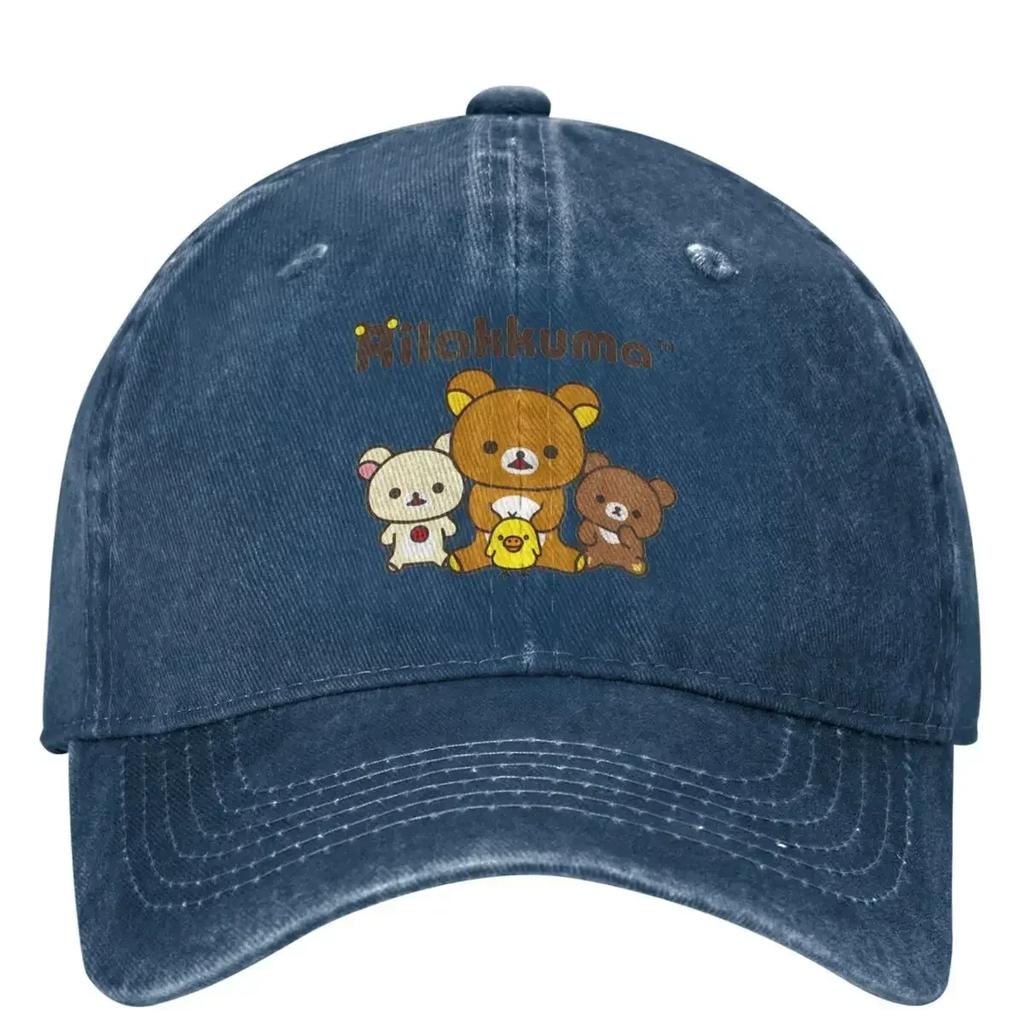 Rilakkuma Logo Casual Baseball Cap Spring Trucker Hat Wholesale Tennis Skate Hip Hop Hats UnisexTeens y2k Cool Baseball Caps