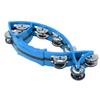 Blue/Red Fish Shaped Tambourine Metal+Plastic Musical Rhythm Instrument  Party Music
