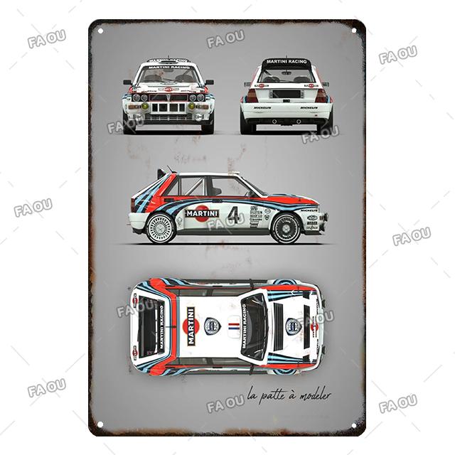 Super Car Retro Metal Poster Board Garage Vintage Decorative Tin Sign Auto Club Wall Art Plaque for Modern Home Decor Aesthetic