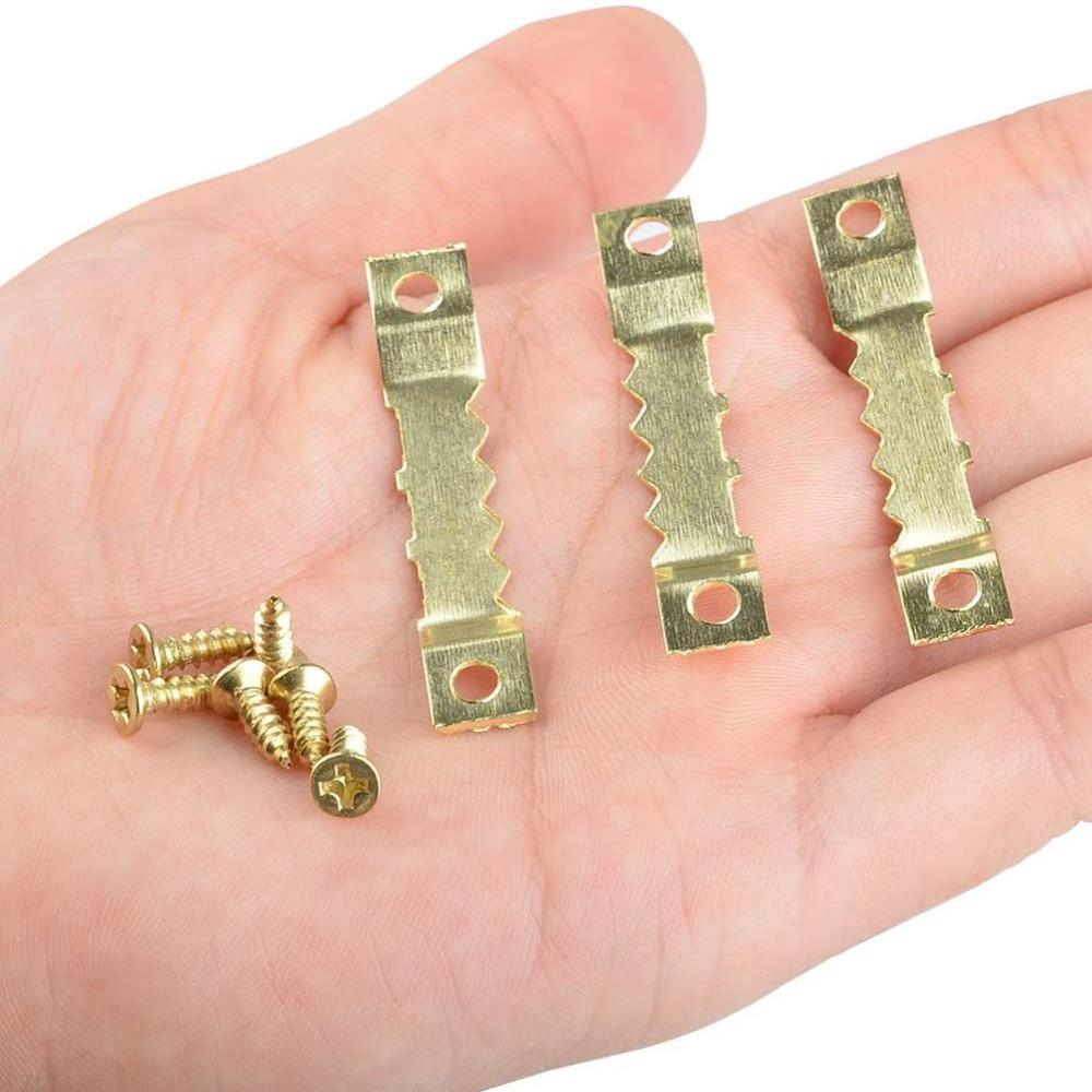Multi Functional Saw Tooth Hooks With Screw Picture Hanging Metal Hook Wall Oil Painting Mirror