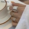 New Fashion Finger Rings for Women Minimalist Geometric Handmade Width Anillos Party Jewelry Gifts