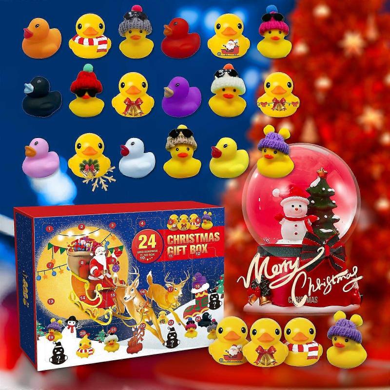 24   Of Christmas Rubber Duck Advent Calendar Christmas Creative Toys Rubber Duck Toy Blind Box