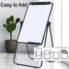 Magnetic Standing White Board Foldable Dual Sided Whiteboard Adjustable Height Notice Board 90x60cm