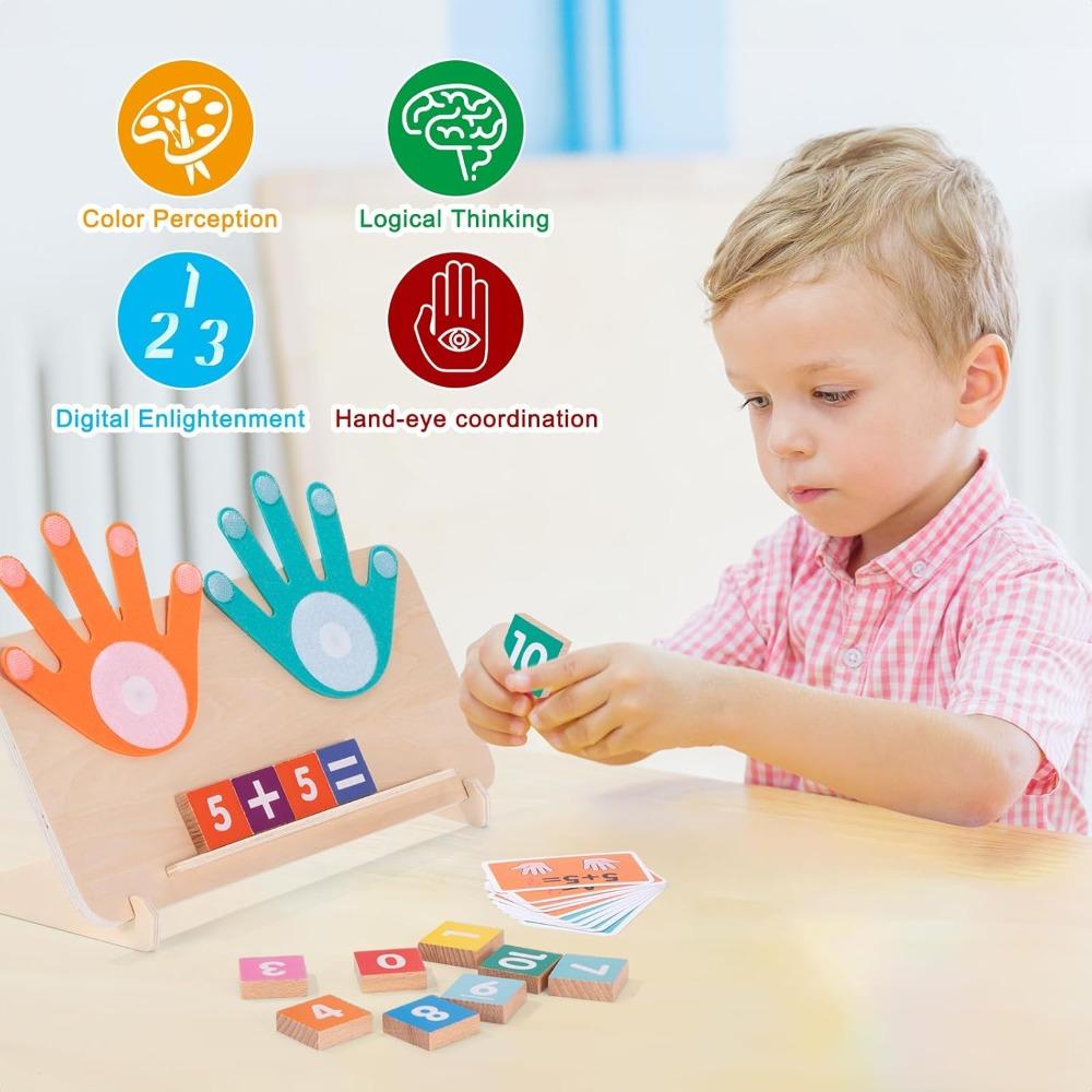 Educational Learning Number Toy for Toddler Finger Counting Math Toys Homeschool Supplies for Math Manipulates Montessori Toy