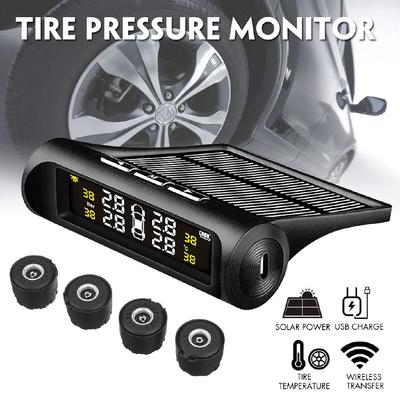 Автомобильная солнечная беспроводная TPMS система контроля давления в шинах ЖК-дисплей+4 внешних автомобильных датчика Автомобиль Грузовик Водонепроницаемый IP67 Монитор