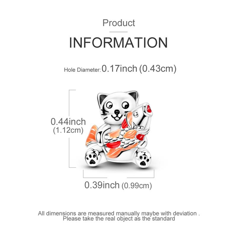 Original Copper Animal Series Charms Giraffe Dog Squirrel Koi Fish Beads Pendants Fit Bracelets Diy Jewelry Gift