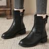 Women Winter Boots Anti Slip  New Genuine Leather Women Short Boots Large Size Wool Women Motorcycle Boots