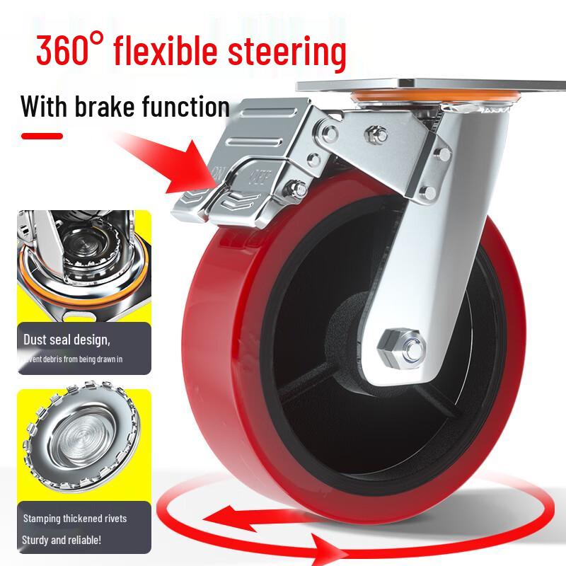 Nanluo Super Heavy-Duty Polyurethane Industrial Caster