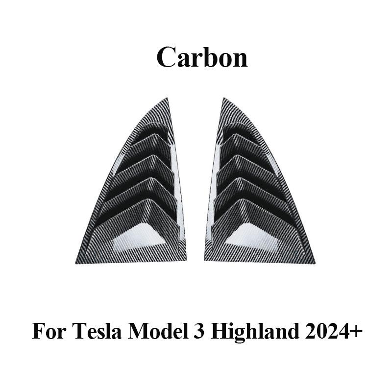 Для Tesla Model 3 2017-2024 Highland 2024+ Автомобильные задние боковые жалюзи на окна Боковые слепые треугольные жалюзи на окна Заслонки
