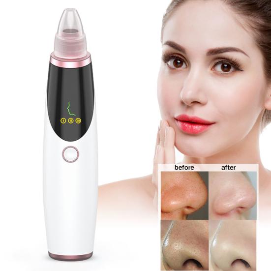 Электрический прибор для удаления черных точек, портативный вакуумный инструмент для удаления черных точек с 5 всасывающими головками, 3 режима регулировки, подарок для женщин и девочек