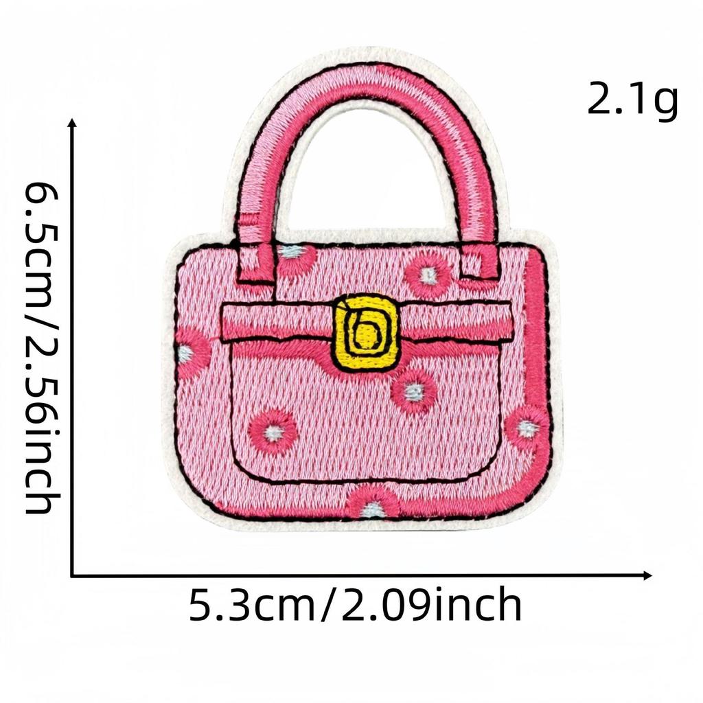 Мультяшная розовая серия вышитая нашивка бантик цветок аппликация аксессуары для одежды с термоклеем