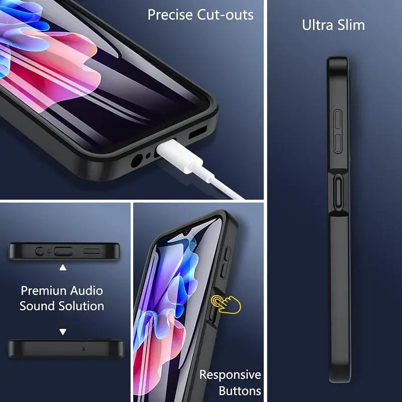 360 Full Body Phone Case For Samsung Galaxy A15 4G 5G Built Screen Protector Case for Samsung A15 Hard Back Shockproof Cover