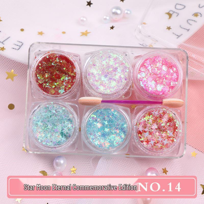 Bling Eye Makeup Stickers: Glitter Stars & Pearlescent Gel Eyeshadow for Fairy Stage Sparkle