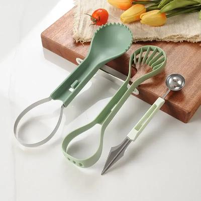 6 в 1 набор ножей для нарезки дыни в форме шарика, набор из нержавеющей стали, ложка для фруктов, инструмент для нарезки фруктов, арбузорезка, кухонные гаджеты