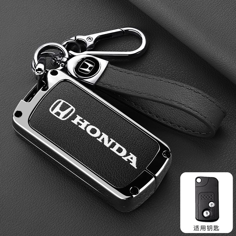CPO1 Zinc Alloy Leather New Car Key Case Fob Cover For Honda Fit Jazz Shuttle GP2 Spada StepWgn RG1 Freed Spike Ge6 2/3 Accessories