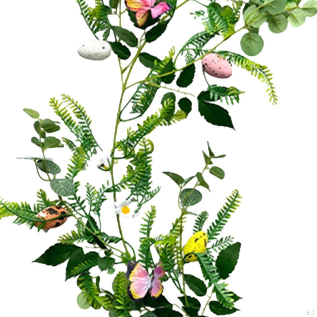 Искусственное пасхальное яйцо, гирлянда, подвесная весенняя веревка для лозы