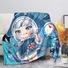 Hololive Gawr Gura Ch holoMyth Soft Plush Blanket, Flannel Blanket Throw Blanket for Living Room Bedroom Bed Sofa Picnic Cover