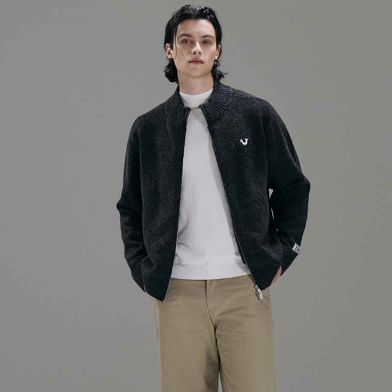 True Religion Мужской вязаный кардиган на молнии, тип 1
