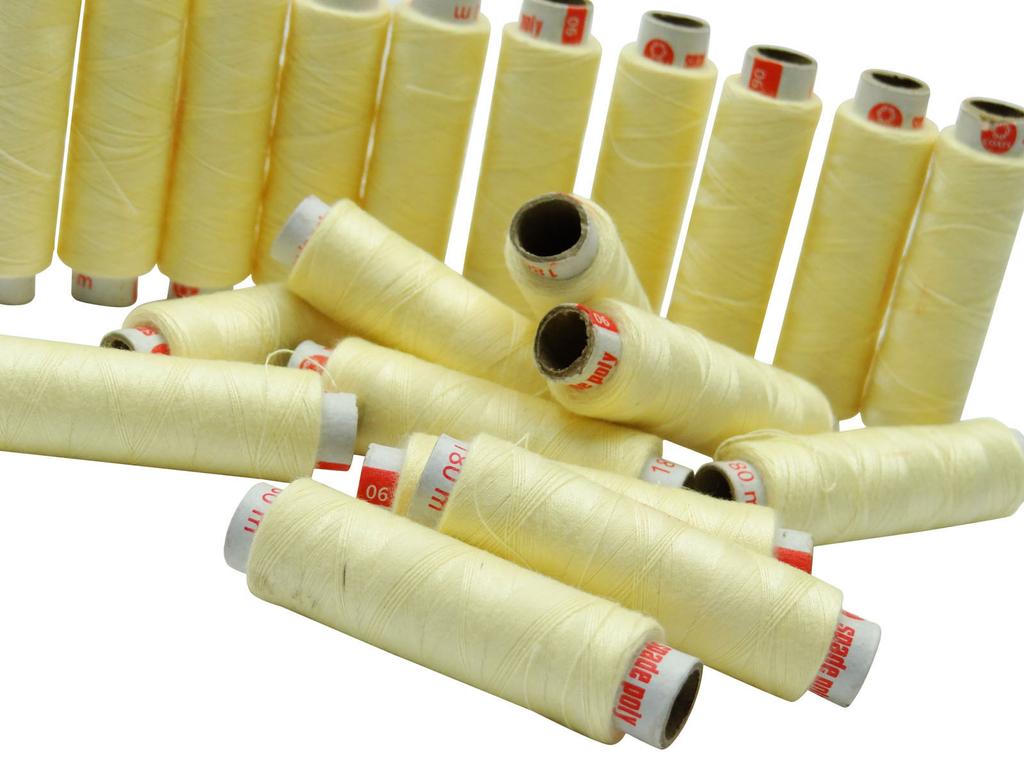 Новая оптовая продажа катушек полиэфирной нити 20 шт. ручная машина оранжевого шитья