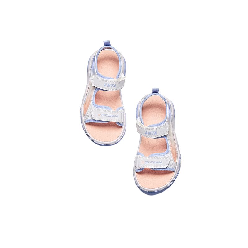Anta Детские удобные простые универсальные нескользящие износостойкие дышащие сандалии Детские сандалии белые синие 322429971-2