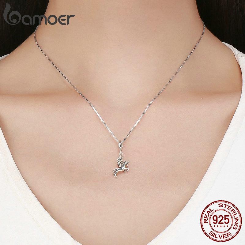 BAMOER Аутентичный Стерлингового Серебра 925 пробы Модный Подвеска с памятью подходит для женщин браслет-подвеска DIY