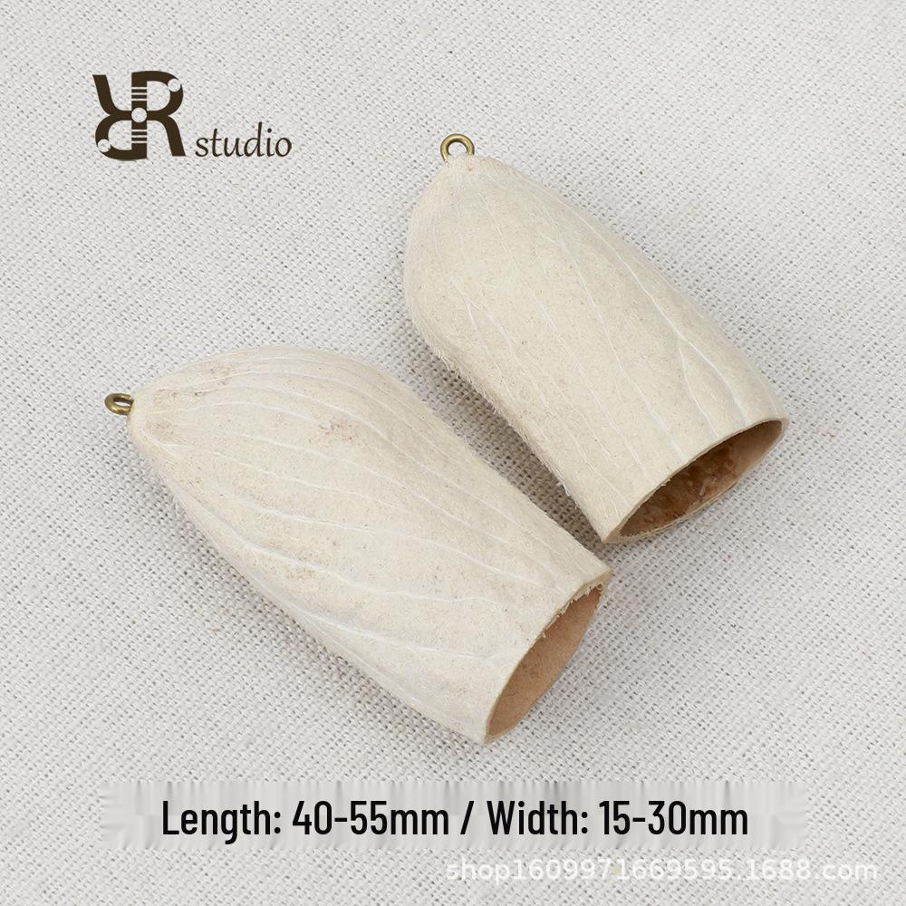 Natural Plant Seed Pendants: DIY Handmade Beaded Jewelry with Pine Cone and Acorn Materials for Necklaces and Earrings.