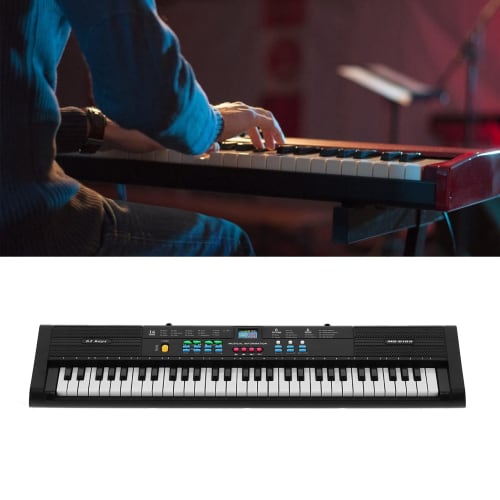 xuuyuu Electronic Keyboard, 61 Keys, 16 Tones, 6 Rhythms, 6 Demo Songs, Stand, Headphone Compatible, Perfect for Kids, Beginners, and Practice