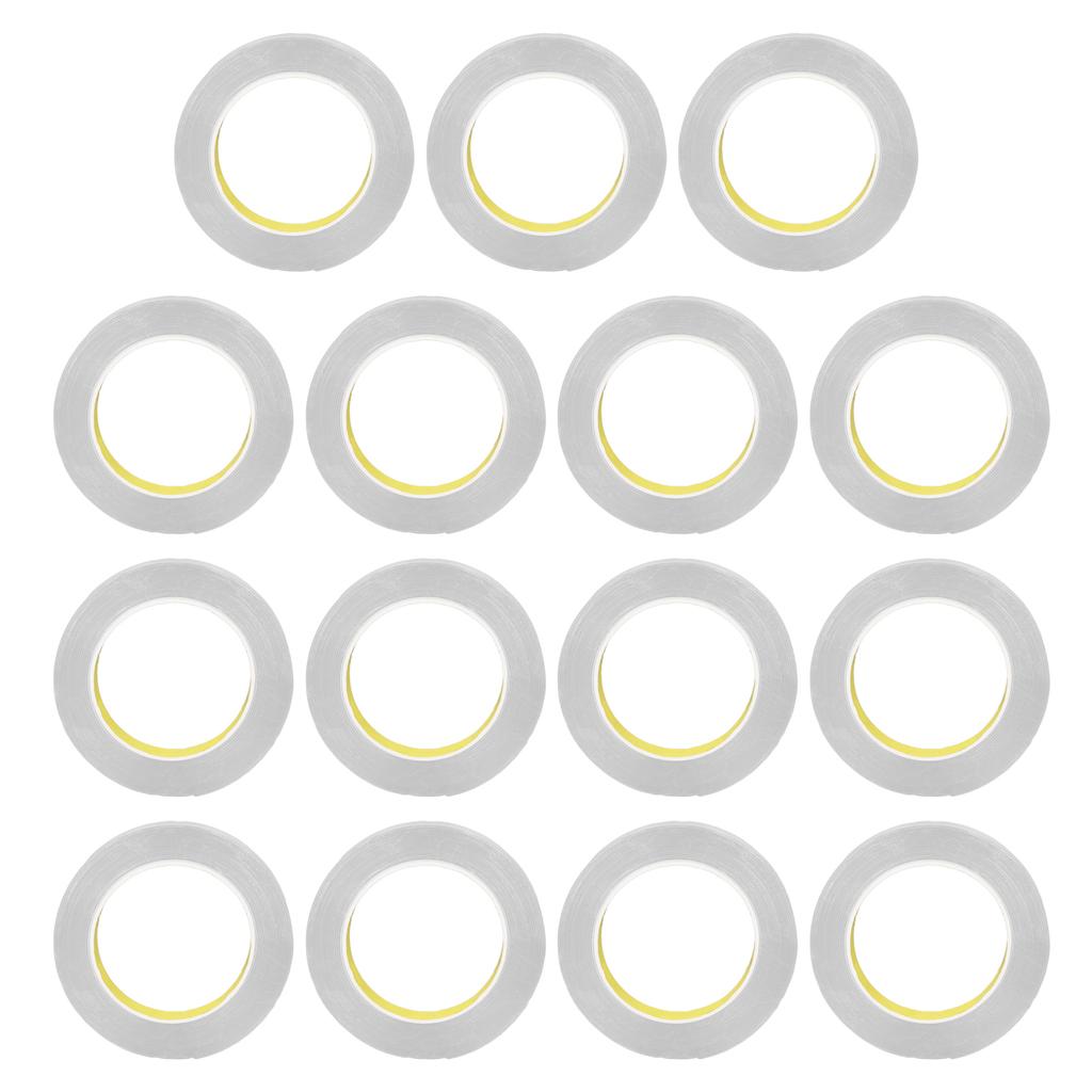 15 Rolls Double Sided Mounting Tape 0.1mm Thick 20mm Wide 5m Long Clear Heavy Duty Installation
