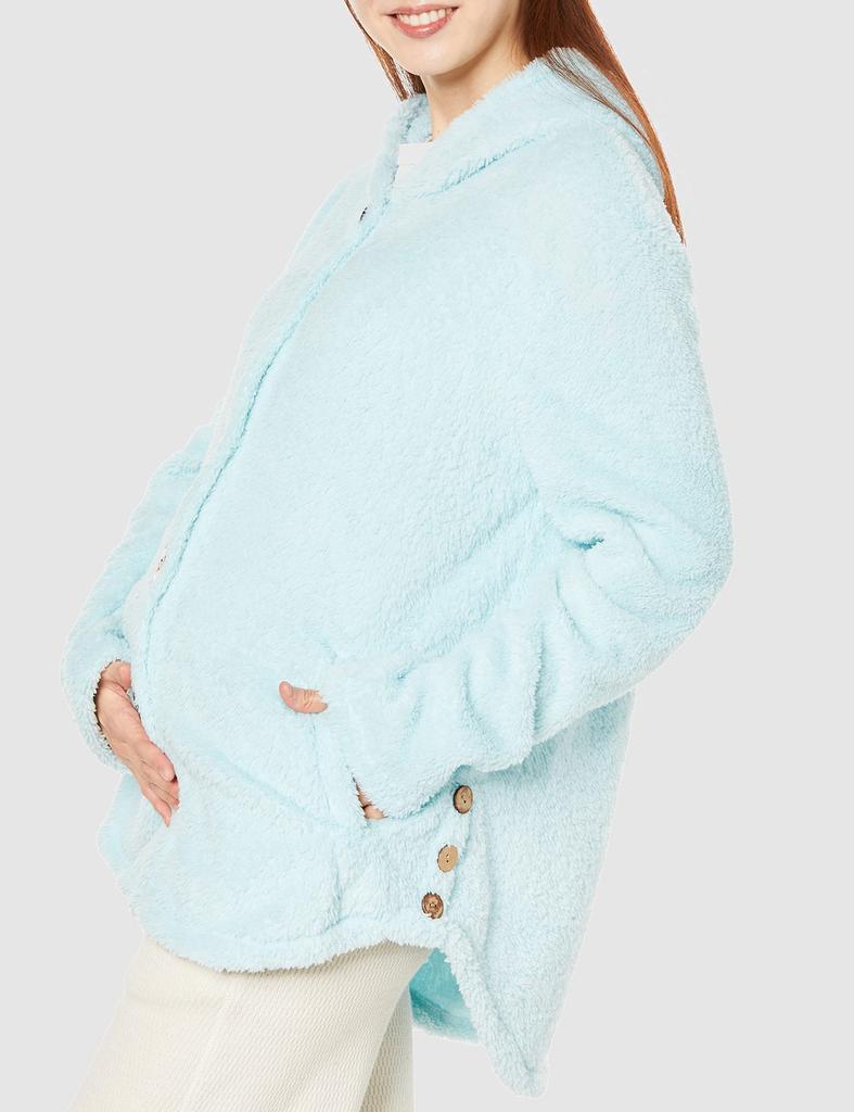 Одежда для беременных женщин Пальто Куртка с капюшоном Повседневная флисовая верхняя одежда для беременных 7369 Цвет 4 L [Misia Luxury] Осень/Зима Женская