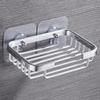 Soap Saver Sponge Dish Holder Bathroom Shower Wall Mounted Storage Basket No Drilling Aluminum Adhesive Soap Dish Holder Rack