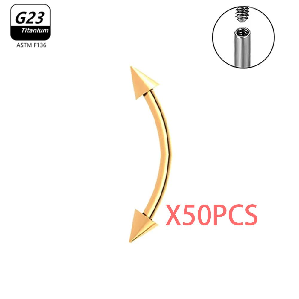1/5/50 шт. Титан G23 ASTM-F136 Пирсинг Брови циркон Серьга Внутренняя резьба Бровь Тело Циркон Оптом
