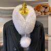 New Winter Women Real Fox Fur Scarves Natural Fluffy Fox Fur Scarf Lady Warm Good Quality 100% Genuine Fox Fur Muffler