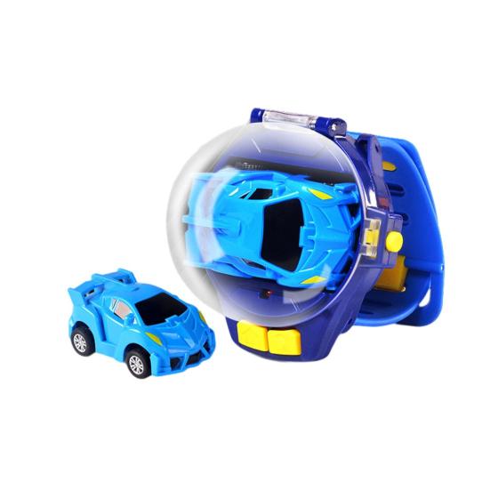 1 Set Mini Car Toy with Protective Cover Cartoon Shape Creative Miniature Anti-interference Drift Toy Rechargeable Watch Remote Control Racing Car Toy