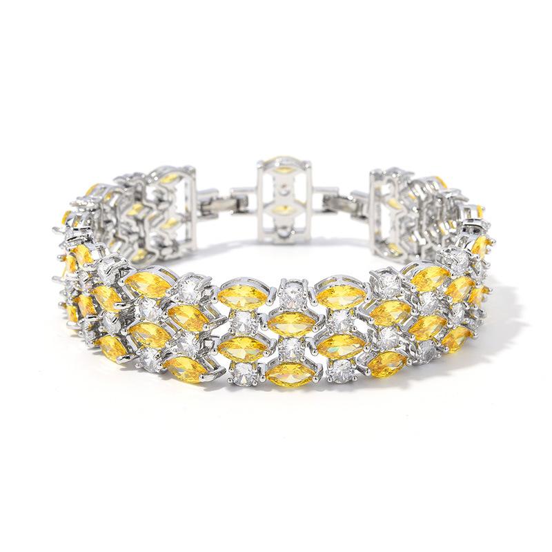 Crystal Zircon Women'S Bracelet, Diamond-Encrusted Bracelet Women, Gift Colored Jewelry.