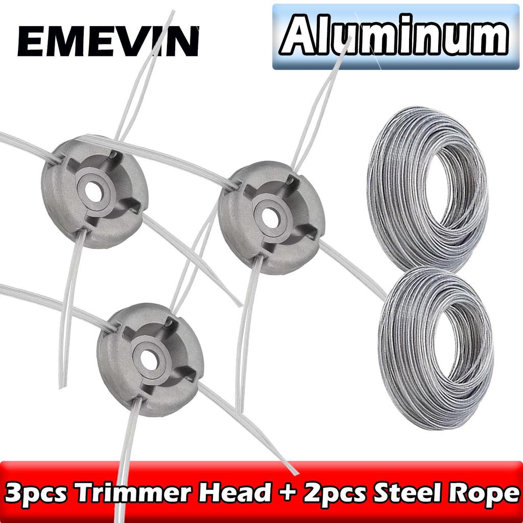 Durable Aluminum Lawn Mower Trimmer Head - No Rope Replacement Needed
