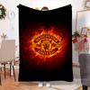 Manchester United Crest Blanket Outdoor Flannel Blanket for Camping, Hiking, Garden Parties, Picnic Essentials,gift for family and friends