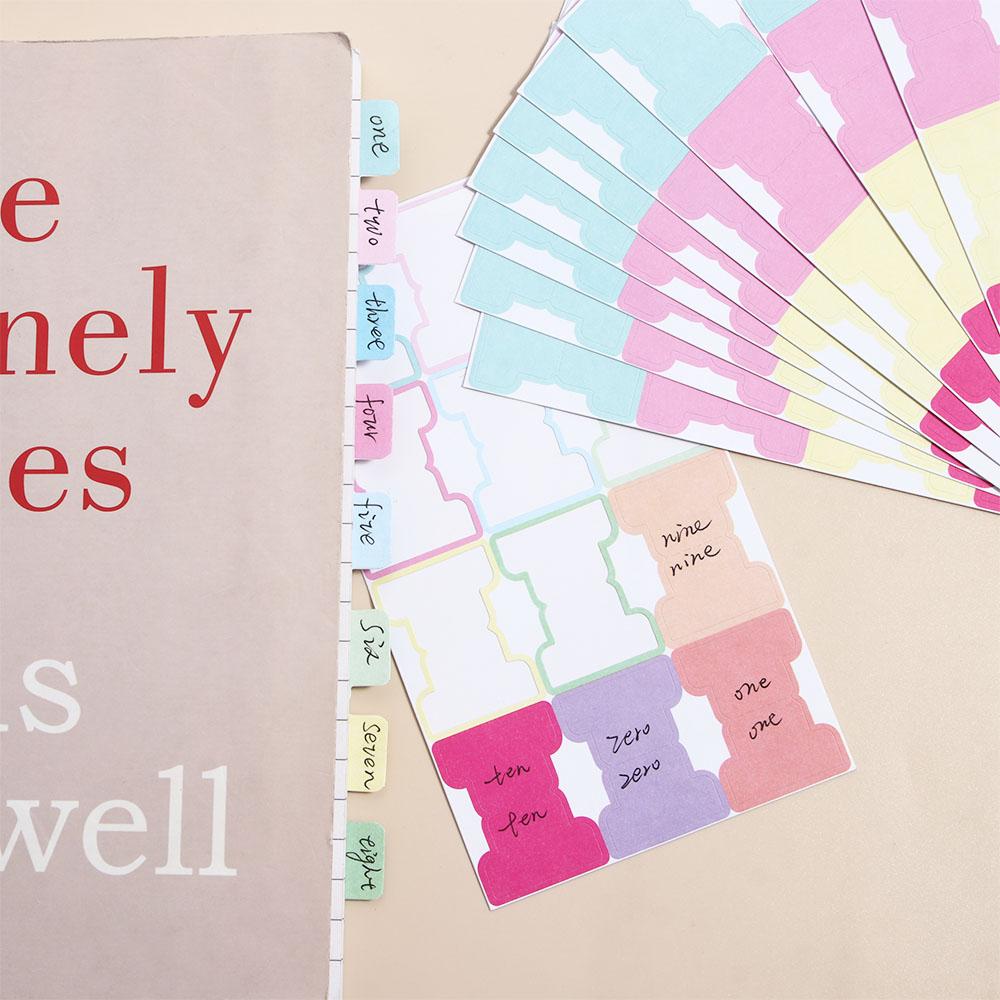 Notebook File Tabs Index Tab Flags Book Pages Markers Index Label Sticker Self-adhesive Paper Tabs