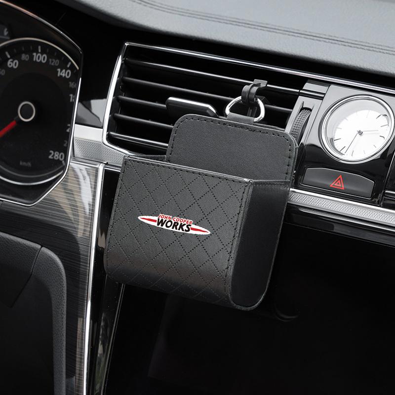 Car Interior Air Vent Storage Box Lipstick Card Sundries Bag For Mini Cooper JCW R56 R50 F54 F55 F56 F57 F60 R52 R53 R55 R57 R58