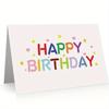 1 Set (20 Pcs) of Birthday Greeting Cards with English "Happy Birthday" Simple Wishes - Includes 10 Greeting Cards and 10 Envelopes