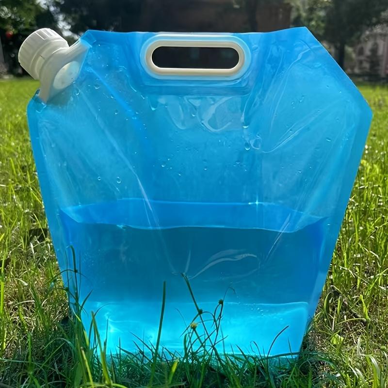Портативная складная сумка для воды большой емкости на 5 л с клапаном, подходит для альпинизма на открытом воздухе, кемпинга, пластиковая сумка для хранения мягкой воды