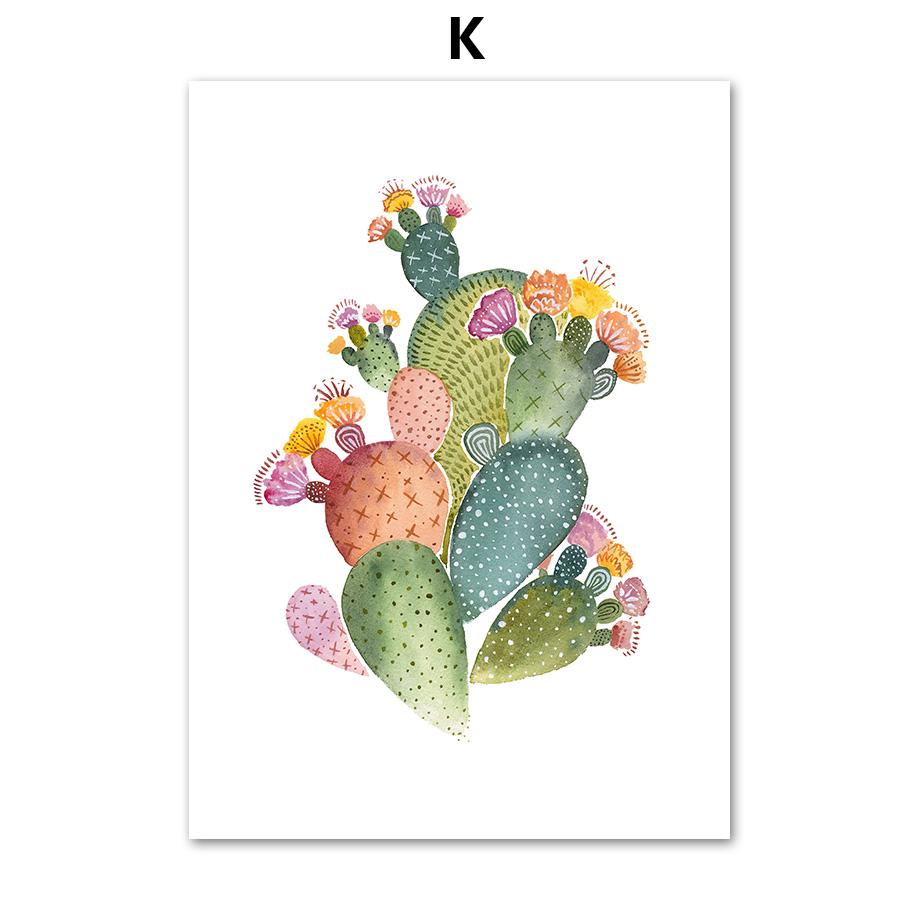 Boho Sun Cactus Banana Tree Женская леопардовая настенная живопись на холсте Плакаты на скандинавскую тему и принты настенные панно для декора гостиной