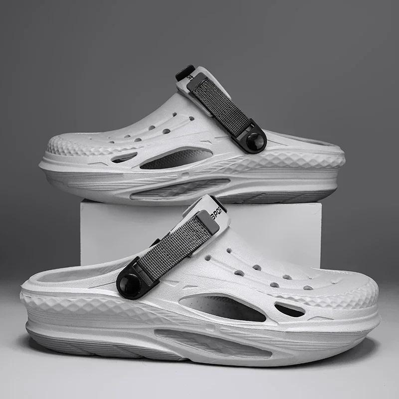 Модные пляжные сандалии для отдыха на природе EVA для женщин и мужчин, полые садовые туфли, тапочки с дырками, кроссовки, дизайнерская обувь для плавания, тапочки для мужчин унисекс