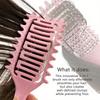 Curl Define Styling Brush Hollow Out Detangling Brush Спутанные влажные вьющиеся волосы Расческа для придания формы локонам Инструменты для парикмахера