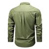 Work Shirt Jacket Men's Spring and Autumn Japanese Style Loose Casual Solid Color Long-sleeved Top Jacket for Men
