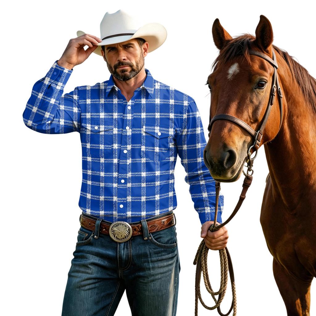 Мужская базовая рубашка-кардиган с длинным рукавом и двумя карманами